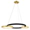 Cwi Lighting Deux Lunes LED Chandelier With Sun Gold & Black Finish 1215P37-2-625 - alternate 1